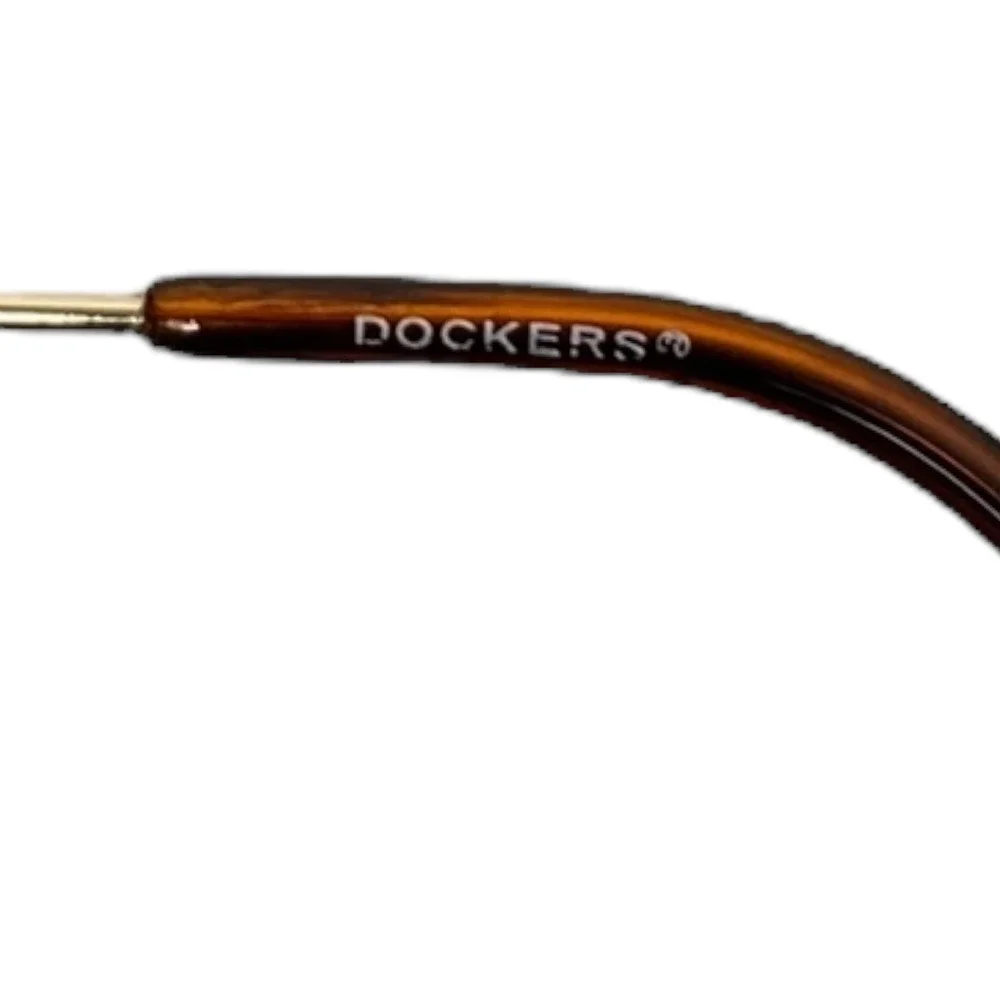 Dockers Aviator Sunglasses Gold Frame Brown Gradient Lenses UV Protection D14Q‎